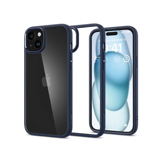 Spigen Ultra Hybrid Case For Apple iPhone 15 ACS06801 Navy Blue