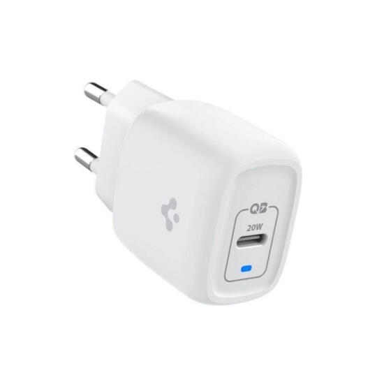 Spigen Wall Charger 20W With Lightning Cable ASE05999 White