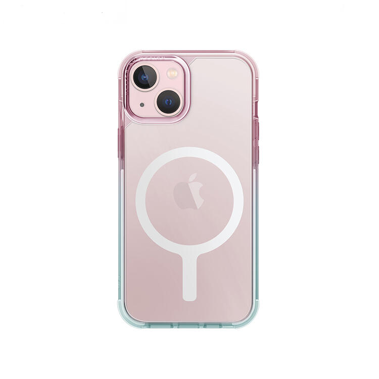 Uniq Hybrid Magclick Charging Combat Duo Iphone 15 Sky Blue Powder Pink