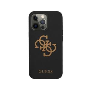 Guess Liquid Silicone Case Big 4G With Logo Print iPhone 13 Pro GUHCP13LLS4GGBK Black