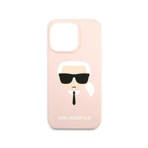 Karl Lagerfeld Liquid Silicone Case With Karl Head Logo iPhone 14 KLHCP14SSLKHLP Pink