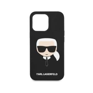 Karl Lagerfeld Liquid Silicone Case With Karl Head Logo iPhone 14 Plus KLHCP14MSLKHBK Black