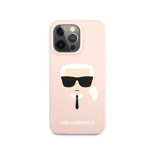 Karl Lagerfeld Liquid Silicone Case With Karl Head Logo iPhone 14 Pro KLHCP14LSLKHLP Pink