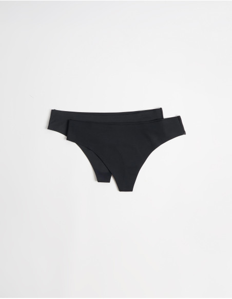 MO Fashion - PACK 2 LASER CUT THONG BRIEFS