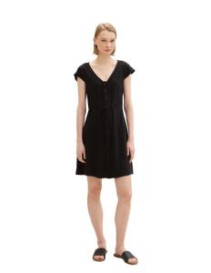 Tom Tailor - V-NECK MINI DRESS WITH BUTTONS