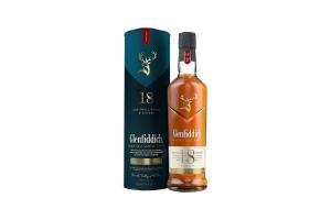 შოტლანდიური ერთალაოიანი ვისკი Glenfiddich, 18 წლიანი - 0.7L