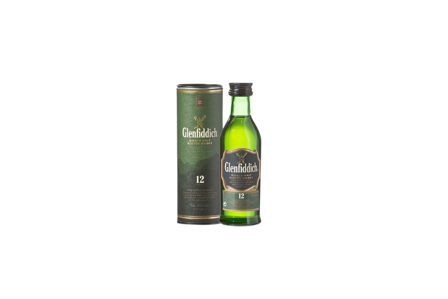 ერთალაოიანი შოტლანდიური ვისკი Glenfiddich, 12 წლიანი - 0.05L