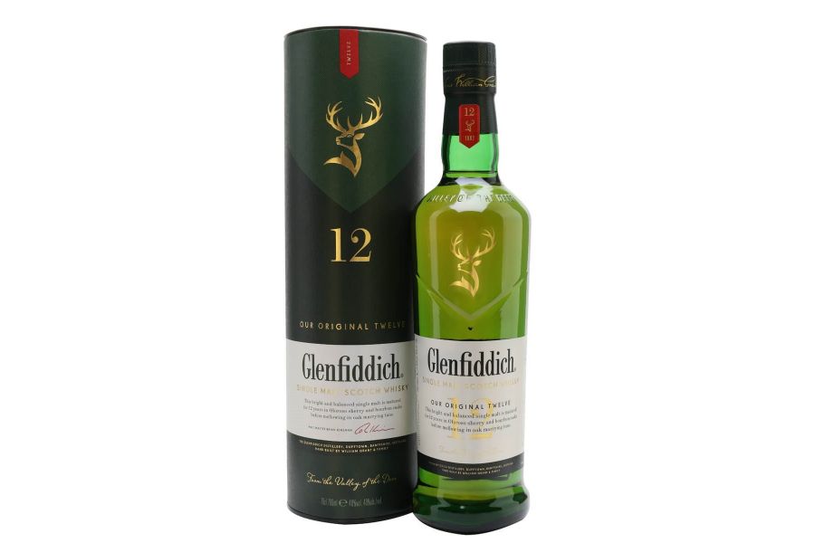 შოტლანდიური ერთალაოიანი ვისკი Glenfiddich, 12 წლიანი - 0.7L