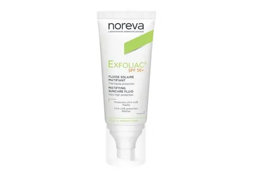 ნორევა EXFOLIAC SPF50+ მზისგან დამცავი ფლუიდი 40მლ.