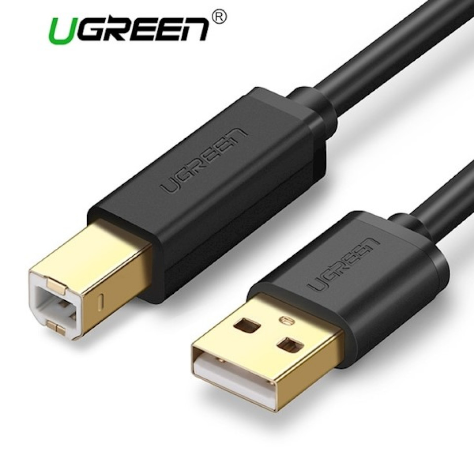 UGREEN US135 20847 USB2.0 AM to BM Print Cable 2m Black