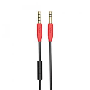 HOCO AUX Cable TPE Braid with Mic UPA12 Black-Red