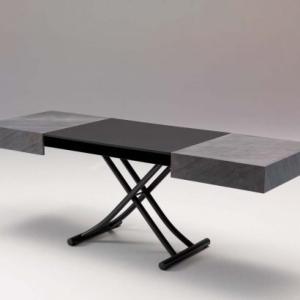 Ozzio New Cover Coffee Table Stone Eco Wood