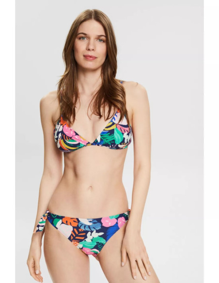 ESPRIT - Bikini briefs with a colourful pattern and ties