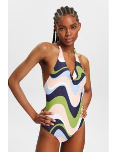 ESPRIT - Printed Halter One-Piece Swimsuit