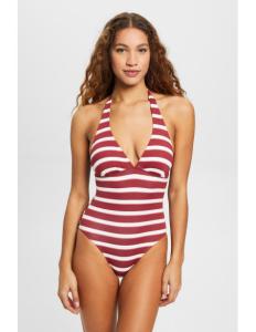 ESPRIT - Striped halterneck swimsuit