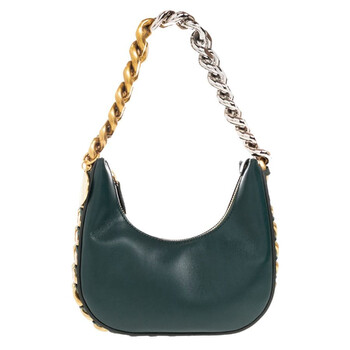 Forest Green Frayme Leather Shoulder Bag