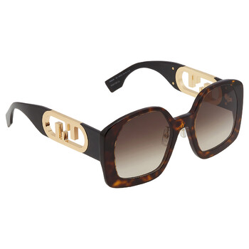 Gradient Brown Butterfly Sunglasses FE40048F 52F