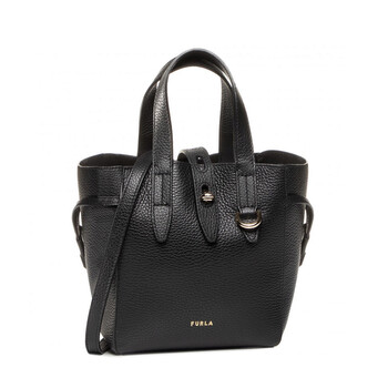 Net Mini Tote Bag In Onyx Leather