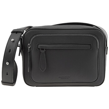 Olympia Grained Leather Crossbody  Black