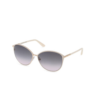 Penelope Grey Gradient Oval Sunglasses FT0320 25B