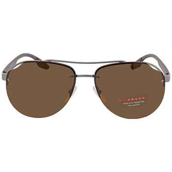 Polarized Brown Pilot Sunglasses PS 52VS 7CQ5Y1