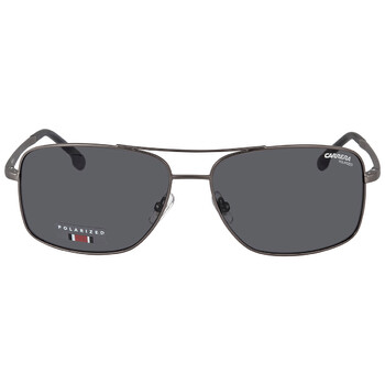 Polarized Grey Rectangular Sunglasses CARRERA 8040S 0R80M9