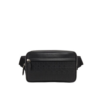 Salvatore Ferragamo Black Gancini Waist Bag