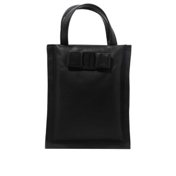 Salvatore Ferragamo Mini Viva Top Handle Bag in Black