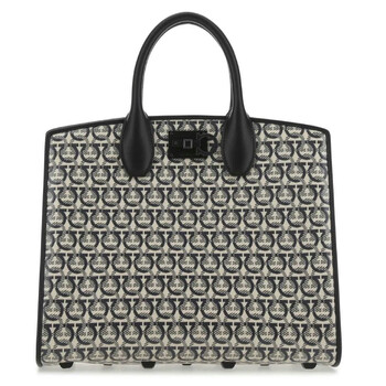 Salvatore Ferragamo Studio Box Monogram Print Tote Bag