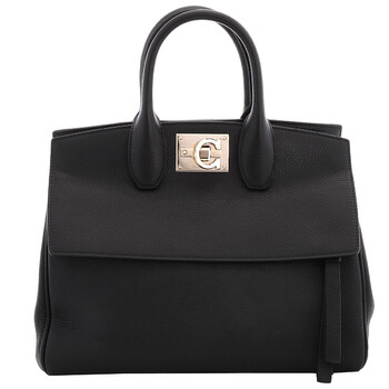 Salvatore Ferragamo Studio Grainedcalfskin Leather Tote Bag