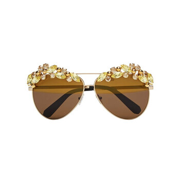 Sunshine Brown With Gold Mirrored Pilot Sunglasses P18AWES0021PCO002NGGXA