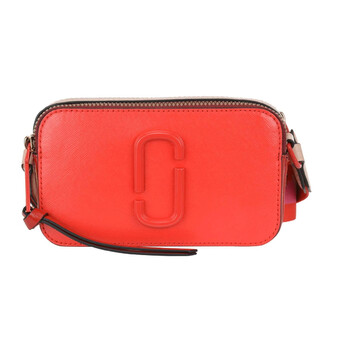 The Snapshot Dtm Coated Leather Camera Bag In Poppy Red