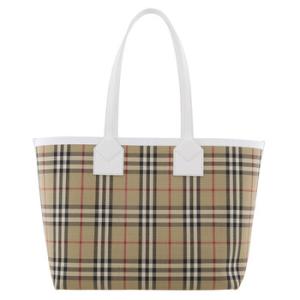 Archive Beige Check Cotton Canvas Medium London Tote