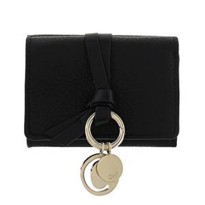 Black Calfskin Alphabet Wallet