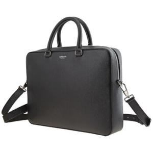 Black Grainy Leather Compact Briefcase