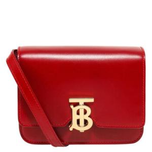 Dark Carmine Mini TB Leather Crossbody