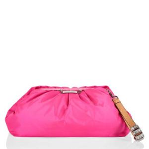 Fuxia Iconic Plein Nylon Big Pillow Clutch