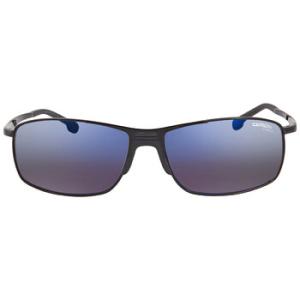 Grey Blue Mirror Rectangular Sunglasses CARRERA 8039S 0807XT