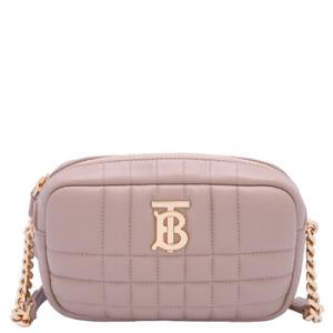 Oat Beige Lola Quilted Crossbody Bag