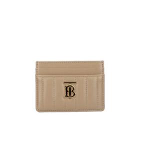 Oat Beige Lola Quilted Leather Card Case