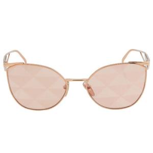 Pink Tampo Triangles Silver Irregular Sunglasses PR 50ZS SVF05T