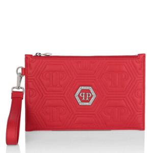 Red Hexagon PP Crystal Clutch