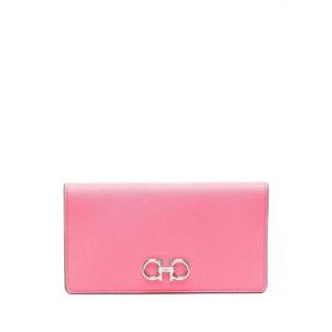 Salvatore Ferragamo Pink Leather Gancini Continental Wallet