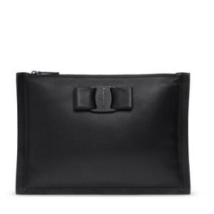 Salvatore Ferragamo Viva Bow Clutch  Black