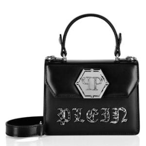 Small Gothic Plein Superheroine Bag In Black