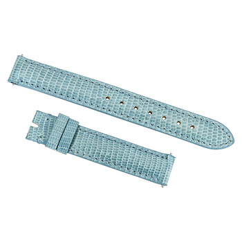 14 MM Shiny Sky Blue Lizard Leather Strap