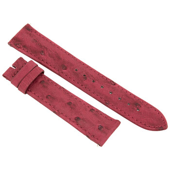 20 MM Matte Bougainvillea Ostrich Leather Strap