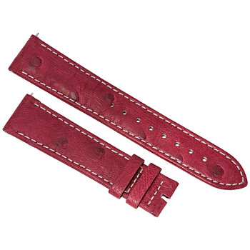 20 MM Matte Bougainvillea Ostrich Leather Strap