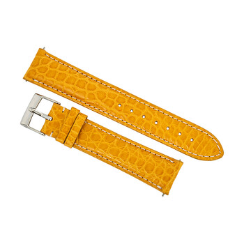 20 MM Yellow Alligator Leather Strap