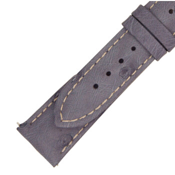 21 MM Matte Agate Ostrich Leather Strap